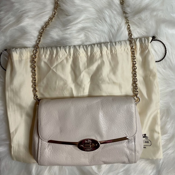 Coach Crossbody White smooth leather bag - Picture 4 of 5